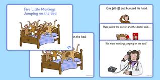 He has now published more than 30 books as author and illustrator. Five Little Monkeys Jumping On The Bed Sequencing