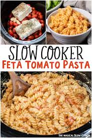 Slow Cooker Feta and Tomato Pasta {Tik Tok Recipe}