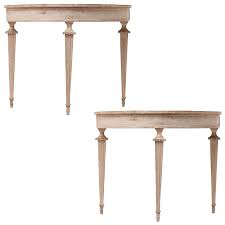 Italian Neoclassic Pair Of Demilune Console Tables 1stdibs Com Console Table Table Demilune