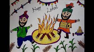 How To Draw Happy Lohri Poster Easily Happy Lohri Drawing For Kids Youtube Cartoon hand drawn pentagram blue happy svg font.