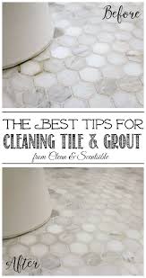 After applying the vinegar, wait ten minutes before moving on to the next step. How To Clean Grout Clean And Scentsible