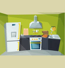 Daily life business man cartoon vector cityscape background royalty. Kitchen Cartoon Vector Images Over 90 000