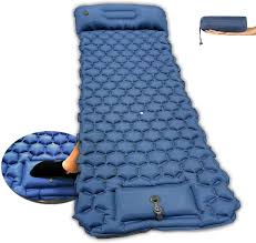 Good quality ultralight inflatable self inflating camping sleeping pad/mat/mattress with inflated pillow outer fabric 75d polyester pongee size 185x55cm thickness 2.5cm/3.8cm/5.0cm/6cm/7.5cm filler 19/20d sponge accessories 1pc carry bag 1pc opp bag 1pc strap 2pcs reserve patches. Buy Self Inflating Camping Sleeping Pad With Foot Pump Waterproof Durable Camping Air Mattress Camping Mattress Self Inflating Inflating Mattress Camping Self Inflating Air Mattress Camping Camping Bed Online In Turkey B08zkrlrzy