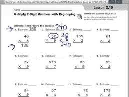 Our 4th grade math worksheets are free and printable in pdf format. Go Math 2 10 Multiply 2 Digit Numbers With Regrouping Math Worksheets Go Math Worksheets