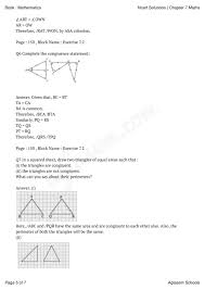 • the six elements of a triangle are its • the line segment joining a vertex of a triangle to the mid point of its opposite side is called a which one of the following is not a criterion for congruence of two triangles? Ncert Solutions For Class 7 Maths Chapter 7 Congruence Of Triangles Aglasem Schools