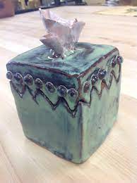Stiff Slab Ceramic Box Amaco Moss Green Glaze 05 Slab Ceramics Ceramic Boxes Pottery