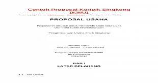 Setelah anda pelajari semua paket contoh proposal usaha kerupuk singkong, maka saatnya anda membuat proposal usaha nyata sesuai parameter kondisi usaha yang anda jalankan. Contoh Proposal Keripik Singkong Docx