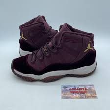 Size 6Y - Air Jordan 11 GG Heiress Velvet Suede White Gold (852625-650)