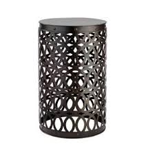 Hampton Bay 19 4 In Seville Bronze Metal Outdoor Patio Garden Stool Hd18107b The Home Depot In 2020 Patio Side Table Garden Stool Ceramic Garden Stools