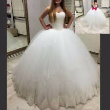 The fancy ball gown sweetheart strapless sleeveless ruffles wedding dress is a. Princess Ball Gown Wedding Dress Bridal Gown White Ivory Robe De Mariee Sequins Ebay