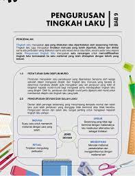 Menurut kamus dewan, disiplin merujuk kepada latihan pemikiran dan kelakuan supaya boleh mengawal diri sendiri dan patuh pada tatatertib. Bab 9 Pengurusan Tingkah Laku Elnavera S Flip Pdf Anyflip
