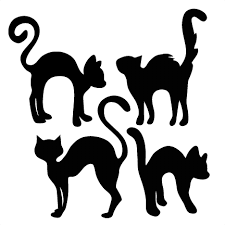 Check spelling or type a new query. Vector Library Cute Black And White Halloween Cat Clipart Halloween Cat Silhouette Full Size Png Download Seekpng