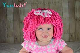 Pink Wig Lalaloopsy Inspired Yarn Wig Pink Wig Clown Wig