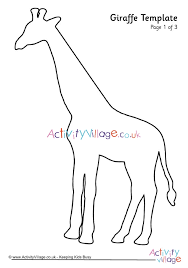 They are sociable and peaceful animals that can be found mostly within central and southern africa. Giraffe Template 2