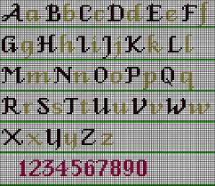(en länk till siffrorna finns på sidan.) använd det här tecknet för monogramming av kläder. Simple Old English Cross Stitch Alphabet Novocom Top