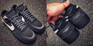 The Off White X Nike Air Force 1 Surfaces In A New Black Colorway Nike Air Force Black White Nikes