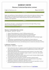 Pharmacy Technician Resume Samples Qwikresume