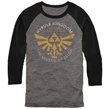 Camisetas De The Legend Of Zelda Nintendo Legend Of Zelda Running Gray Long Sleeve T Shirt