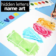 Hidden Name Art Preschool Name Activity Fantastic Fun Learning Preschool Art Activities Name Activities Preschool Preschool Art Projects
