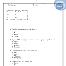 Bank soal contoh soal dan kunci jawaban uts bahasa jawa kelas 2 sd semester ii contoh b ini merupakan referensi pembuatan bahan soal ulangan ataupun ujian sekolah yang bisa guru download dan mengeditnya sesuai dengan materi pembelajaran di kelas masing masing terutama terkait dengan bahasa jawa contoh soal sd kelas 2. Contoh Soal Bahasa Jawa Kelas 10 Semester 2 Contoh Soal Terbaru