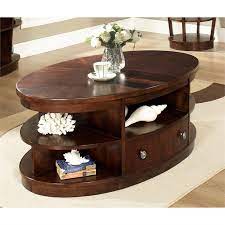 Montecito Oval Coffee Table In Warm Medium Brown 617 04 Coffee Table Round Coffee Table Living Room Mahogany Coffee Table