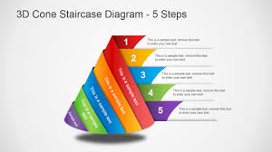 3 step cone diagram design slidemodel