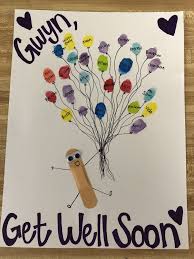 Get Well Soon Card For Our Hurt Friend Getwellsooncard Diy Card Get Well Cards Birthday Card Craft Preschool Crafts