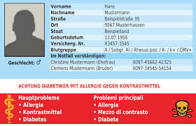Notfallausweis zum ausdrucken kostenlos : Notfall Ausweis Allergy Co At