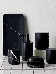 Bathroom accessory sets └ bath └ home & garden all categories food & drinks antiques art baby books, magazines business cameras cars, bikes, boats clothing, shoes & accessories coins collectables computers/tablets & networking crafts dolls, bears electronics gift cards & vouchers. Nexus Black Marble Bath Accessories Cb2 Marble Bathroom Accessories Marble Bath Modern Bathroom Accessories
