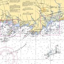 Connecticut Guilford Ct Thimbles Falkner Nautical Chart Decor
