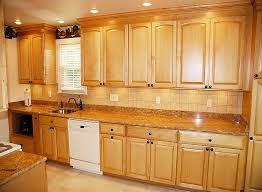 Golden Oak Cabinets With White Appliances Maple Arched Kitchen Cabinets Granite Counters Simpl Simple Kitchen Remodel Simple Kitchen Maple Kitchen Cabinets