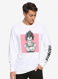 Find deals on dragon ball z jacket in novelty apparel on amazon. Dragon Ball Z Vegeta Badman Long Sleeve T Shirt Hot Topic Exclusive Dbz Shirts Dragon Ball Z T Shirt