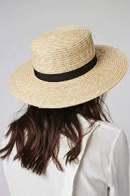 Natural Straw Boater Hat Boater Hat Straw Hats Outfit Straw Boater