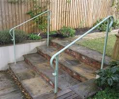 1 (one) iron x handrail powder coated black. Handrail For Garden Steps Outdoor Stair Railing Outdoor Handrail Stair Railing