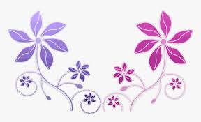 Set of beautiful floral and herbal decorations. Colorful Flowers Pink And Purple Flowers Drawings Hd Png Download Kindpng