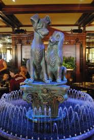 Lady And The Tramp Fountain In Tony S Town Square Restaurant On Main Street Usa In The Magic Kingdom Walt Disney World Disney World Magic Kingdom Walt Disney