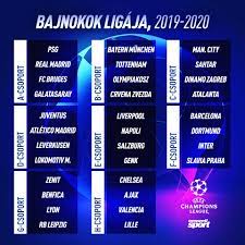 Bajnokok ligája 2021/2022 eredmények, meccsek állása, végeredmények. Bajnokok Ligaja A Csoportkor Sorsolasa Nso