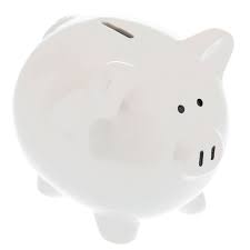 The piggy bank is known to collectors as a still bank as opposed to the mechanical banks popular in the early 20th century. White Piggy Bank Hobby Lobby 540625