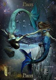 Pisces New Moon Zodiac Art Pisces Zodiac Pisces Mermaid