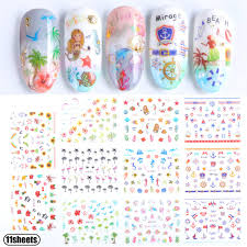 Volledige dekking nagel stickers nagellak nail decoratie nagels sticker designer zelfklevend nail sticker creatieve nailart sticker. Amazon Com Macute Nail Art Stickers Accessories For Kids Beach Self Adhesive Nail Decals For Women Girls Mermaid Sea Animal Seagull Flag 3d Nail Stickers For Fingernails Toenails Decorations Manicure Wraps Beauty