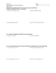, since the division has a remainder of zero, both the divisor (the number doing the dividing) and the quotient (the answer) are factors of the dividend binomial coefficients and the binomial theorem. Factor Theorem Lesson Plans Worksheets Lesson Planet