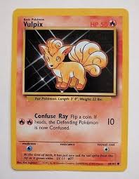 Wizards of the coast is trading card game company owned by hasbro. Pokemon Cards Vulpix 1995 96 98 Nintendo 1999 Wizards 68 102 Old Pokemon Cards Pokemon Cards Pokemon Tcg Cards