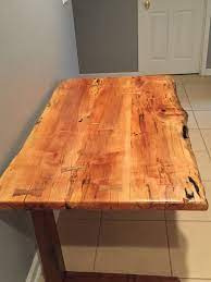 If you do use solid timber one solution for using a plywood table top is to make it look like individual board glued together. Live Edge Spalted Maple Desk Top Live Edge Desk Rustic Dining Table Double Desk