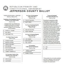 Jefferson County Republican Sample Ballot Birminghamwatch