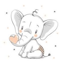 Cute Elephant Cartoon Hand Drawn Vector Illustration Can Be Used For T Shirt Print Kids Wea Cute Elephant Cartoon Baby Elephant Drawing Baby Elephant Cartoon