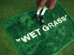 Virgil Abloh Has Revealed His Full Ikea Collection With A Number Of Pieces Altered With The Quotation Slogans That Has Become Modern Rug Design Grass Rug Ikea
