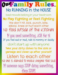 Family House Rules Template Dont Lose Sight Of The