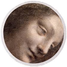 Head of the Virgin Mary Tapestry by Leonardo Da Vinci