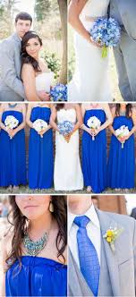 This Is Exactly The Idea I M Going For Cobalt Blue Bridesmaid Dresses With White Flow Cobalt Blue Dress Bridesmaid Wedding Colors Blue Blue Bridesmaid Dresses