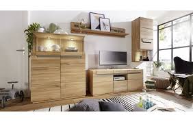 Da moderne wohnwände aus massivholz aus mehreren und verschiedenen elementen bestehen, können diese ganz individuell und nach eigenem geschmack aufgestellt oder an der wand befestigt werden. Wohnwand Em Oslo Wildeiche Massiv Mit Beleuchtung 71499100013 2 Moderne Mobel Und Kuchen In Dierdorf Mobel Bohm